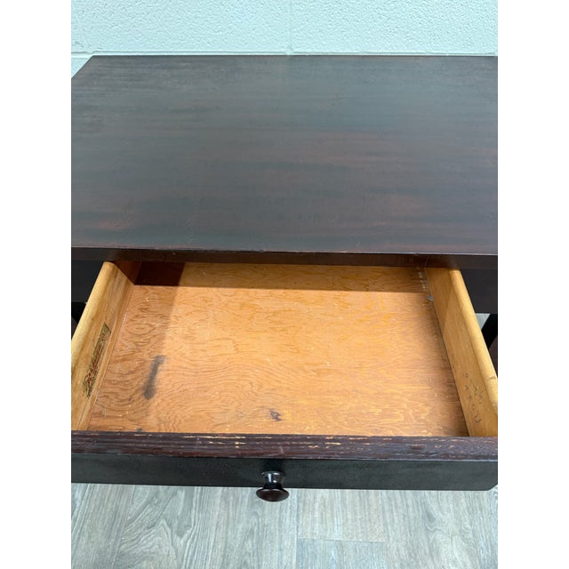 Early 20th Century VTG Helm’s Furniture Empire / Colonial Revival Style Library Sofa Console Table For Sale - Image 5 of 13