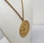 Napier Vintage 1960s Signed Napier Baroque Style Goldtone Round Pendant Necklace For Sale - Image 4 of 9