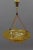 French Art Deco Frosted Amber Colored Pendant Light from ROS, 1930s For Sale - Image 16 of 18