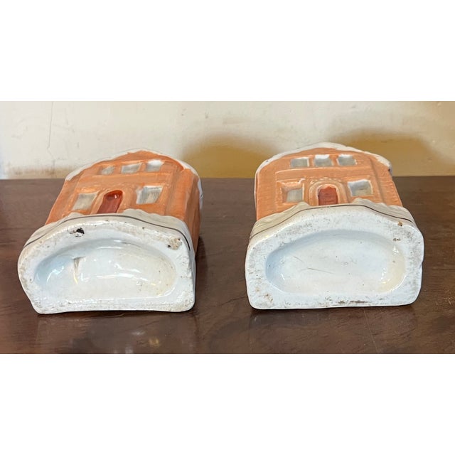 Antique 19th Century English Staffordshire Brick Cottage Coin Banks Circa 1860 - A Pair For Sale - Image 14 of 14
