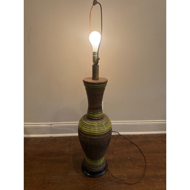 Chartreuse Vintage Bitossi Ceramic Lamp For Sale - Image 8 of 8