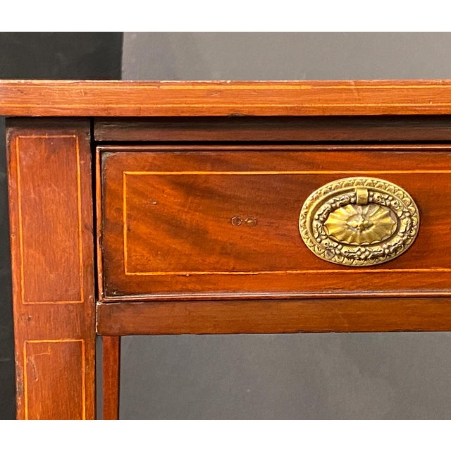 English Writing Table or Desk of Mahogany From the Edwardian Era For Sale - Image 4 of 11