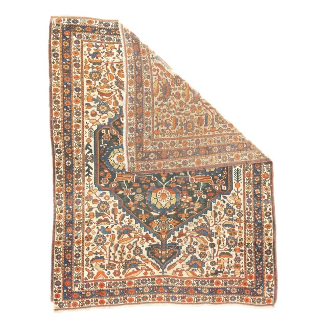 Late 19th Century Antique Qashqai Rug 4'10'' x 6' For Sale - Image 5 of 12