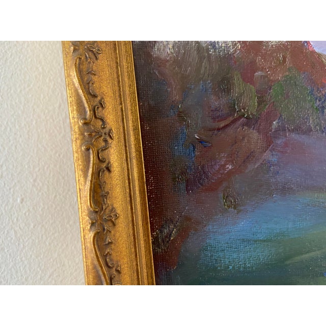 The Barn in the Field Original Landscape Oil Painting by Marina Movshina For Sale - Image 4 of 5