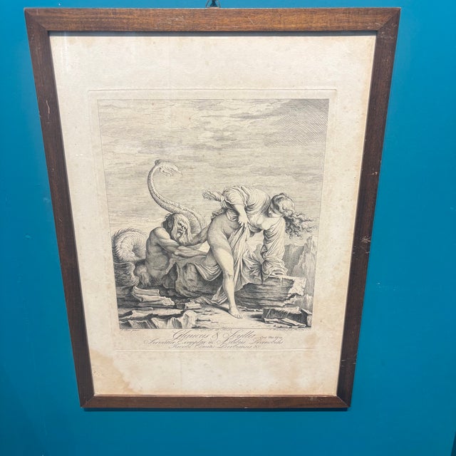 Hamlet Winstanley, Depicting the Myth of Glaucus and Scylla, 1720s, Engraving For Sale - Image 7 of 15