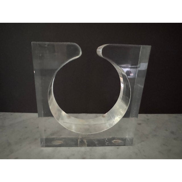 Vintage Lucite Puzzle Sculpture-Signed For Sale - Image 4 of 9