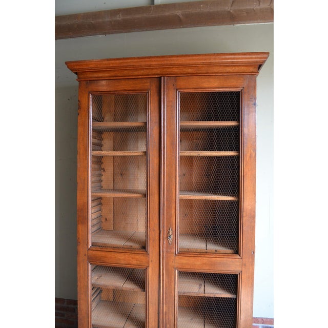 Antique Oak Bookcase with Mesh Doors For Sale - Image 6 of 11