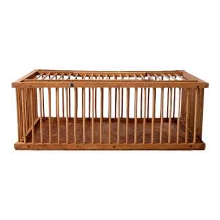 Mid Century Wooden Farm Crate For Sale