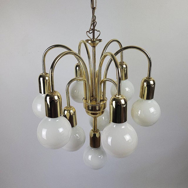 Gold Hanging Lamp, 1980s For Sale - Image 10 of 10