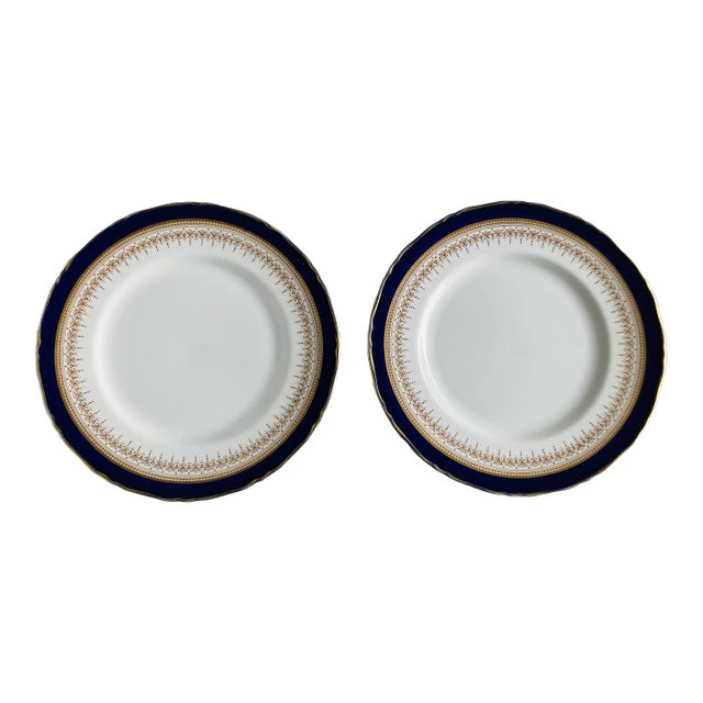 Vintage Royal Worcester "Regency" Fine Bone China Dinner Plates Set of 2 For Sale