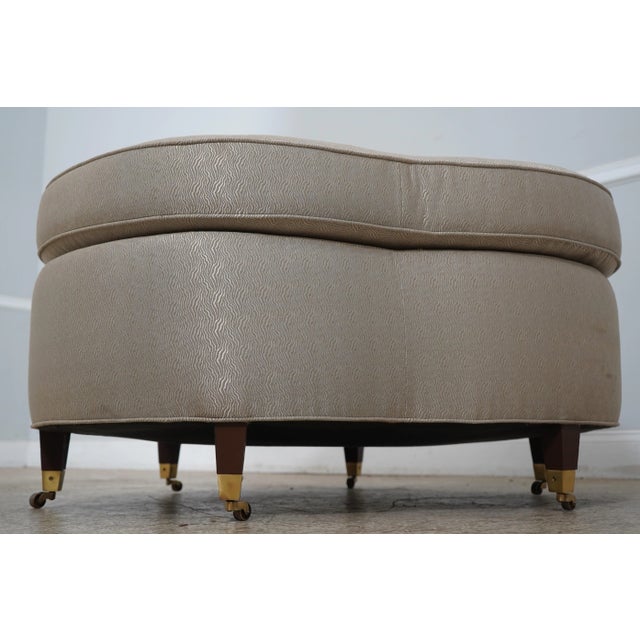 Textile Modern Design Clover Shape Tufted Ottoman For Sale - Image 7 of 11