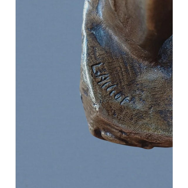 Small Bronze Pierrot Figure by L. Alliot, Early 20th Century For Sale - Image 12 of 15
