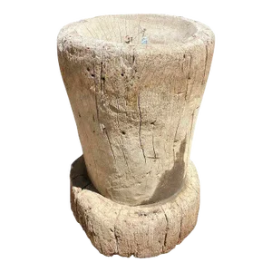 Large Mexican Huastec Primitive Hand Hewn Log Coffee Mortar