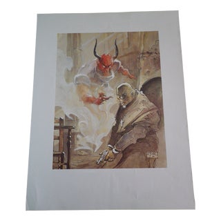 Poster attributed to Guillaume Sorel, 1990 For Sale