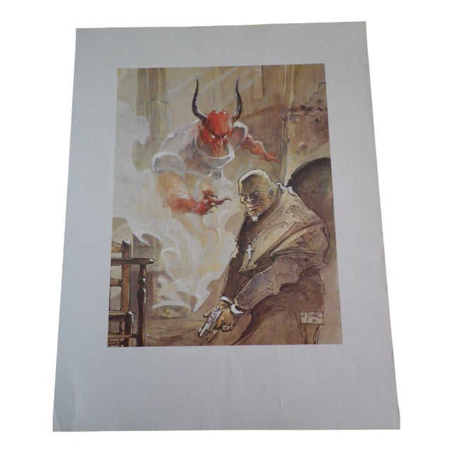 Poster attributed to Guillaume Sorel, 1990 For Sale