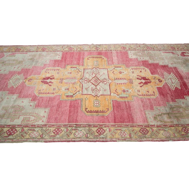 Turkish 1960s Vintage Turkish Wool Konya Rug- 5′1″ × 11′11″ For Sale - Image 3 of 7