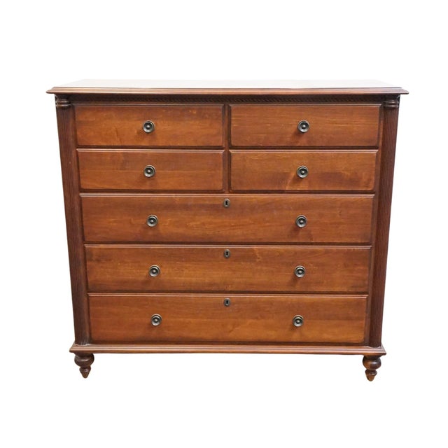 American Durham Furniture Saville Row Collection Solid Cherry Early American 52" Master Chest 980-169 For Sale - Image 3 of 14