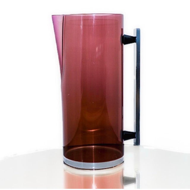 Burnt Umber 1960s Italian Modern Acrylic Pitchers by Guzzini - Set of 3 For Sale - Image 8 of 12