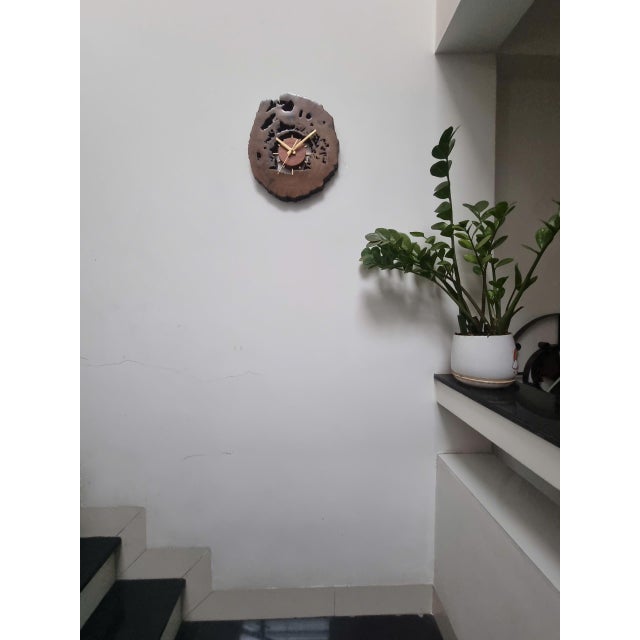 2020s Orbit & Love – One-of-a-Kind Handcrafted Driftwood Clock Duo For Sale - Image 11 of 18