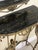 Metal 1920s Oscar Bach Gilded Iron Console and Beveled Mirror Set With Black Marble Top, Attributed For Sale - Image 7 of 18