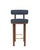 Collector Modern Moca Bar Chair in Tricot Dark Seafoam Fabric and Smoked Oak by Studio Rig For Sale - Image 6 of 6