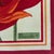 Beauvillé "Coquelicots Rouge" Silk Screen Hand-Printed French Tea Towel For Sale - Image 4 of 7