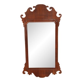 Friedman Brothers Colonial Williamsburg Restoration Chippendale Style Mahogany Wall Mirror For Sale