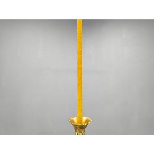 Art Deco Brass Chandelier with Glass Shades, Czechoslovakia, 1930s For Sale - Image 10 of 17