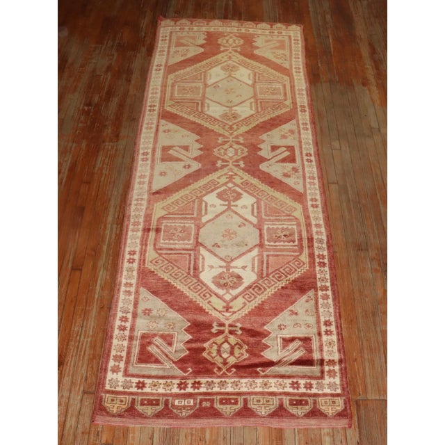 mid 20th Century Turkish Konya wide-size runner Details rug no. 29530 size 3' 11" x 11' 4" (119 x 345 cm)
