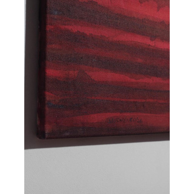 Karina Savonenko, Horizontal Organic Lines Painting in Pink and Black, 2026, Acrylic & Linen For Sale - Image 3 of 7