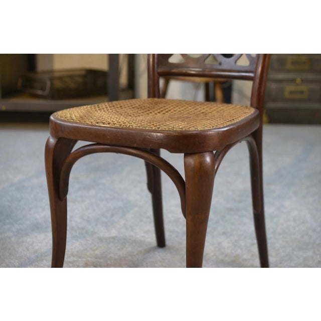 Art Nouveau Bentwood Chairs attributed to Koloman Moser for Jacob and Josef Kohn, 1890s-1910s, Set of 2 For Sale - Image 4 of 14