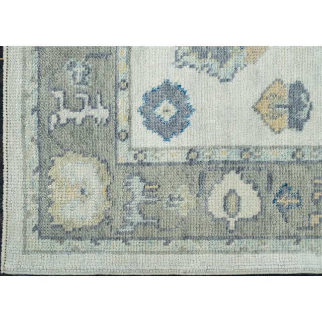 Turkish Oushak Runner Rug 3' x 6'9" #17119 For Sale In Houston - Image 6 of 8