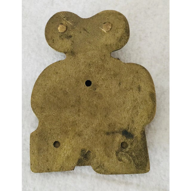 1920s Vintage 1920s Brass Asian Door Knocker For Sale - Image 5 of 7