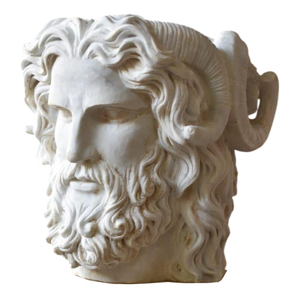 Bust of the Roman God Janus, 20th Century, Marble For Sale