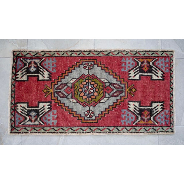 Hand Knotted Door Mat, Entryway Rug, Bath Mat, Kitchen Decor, Small Rug, Turkish Rug - 1'8" X 3'1" For Sale - Image 14 of 14