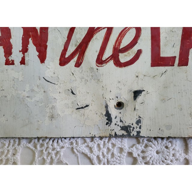 A handmade metal sign, encouraging one to "Lend a hand - Clean the land'. Isn't it so charming? Heavy duty and perfectly...