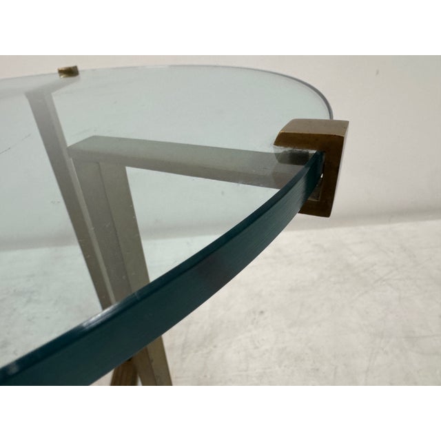 Peter Ghyczy Bronze and Glass Side Table by Peter Ghyczy, 1980s For Sale - Image 4 of 10