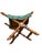 Late 19th Century Vintage Faux Bois Draped Stool With Carved Bamboo X-Frame For Sale - Image 5 of 10
