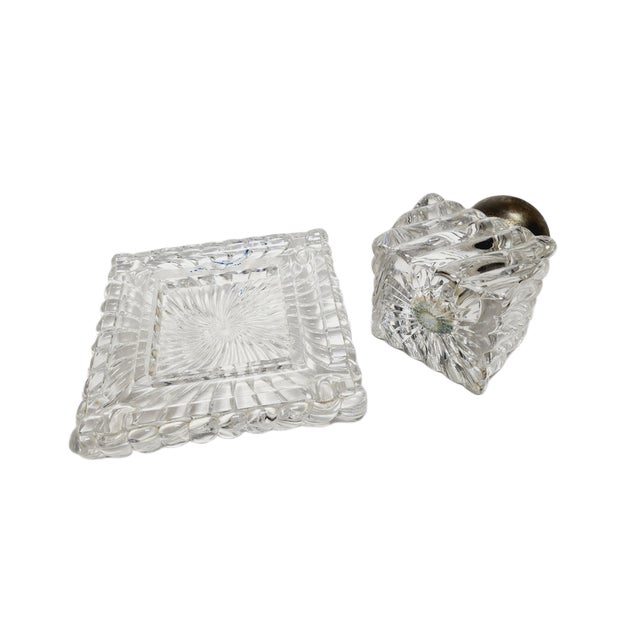 Art Nouveau Crystal Inkwell, Germany, 1900s For Sale - Image 12 of 18