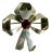 Sterling Silver Bow Brooch With Red Gemstone For Sale