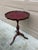 English Vintage Georgian Embossed Red Leather Top Mahogany Side Table For Sale - Image 3 of 8