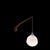 Mid-Century Modern Teak and Opaline Glass Wall Lamp by Uno & Östen Kristiansson for Luxus, Sweden, 1960s For Sale - Image 3 of 9