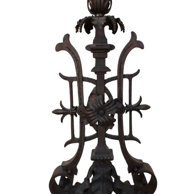 1880 6 Piece French Fireplace Andirons For Sale - Image 4 of 7