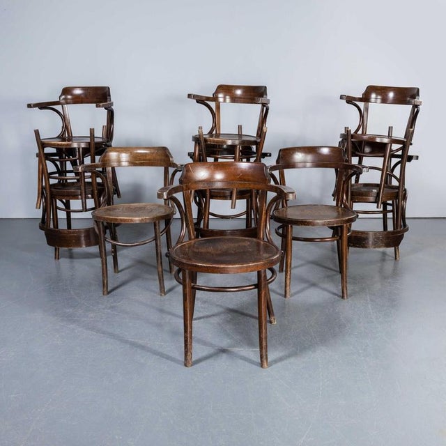 1960's Original Vintage Bentwood Dining Armchairs - Open Back - Large Size. We have a large quantity of these beautiful...