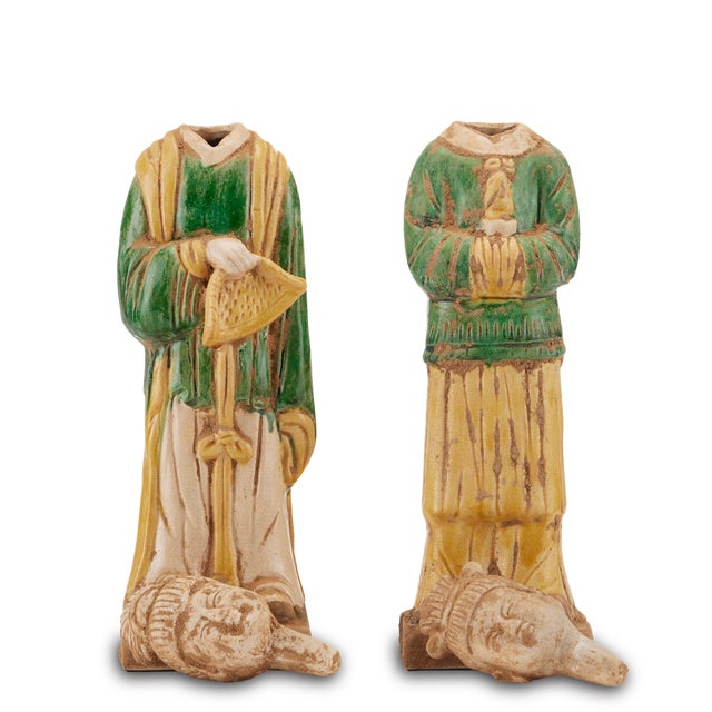 Currey & Company Tang Dynasty Palace Servants - Set of 2 For Sale In Atlanta - Image 6 of 8