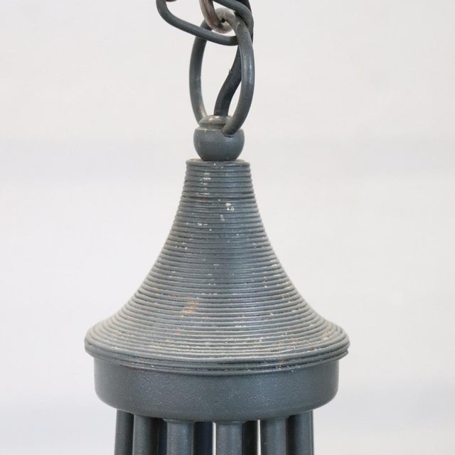 Metal Large Vintage Balloon Chandelier in Iron For Sale - Image 7 of 11