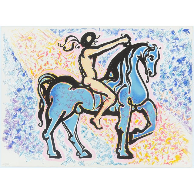 Salvador Dali, Le cavalier, Lithograph For Sale
