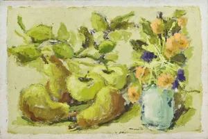 Franco Marzilli, Still Life with Flowers, Oil Painting, 1970s