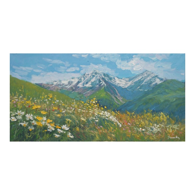 Original Oil Painting of Albes Mountain For Sale
