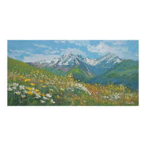 Original Oil Painting of Albes Mountain